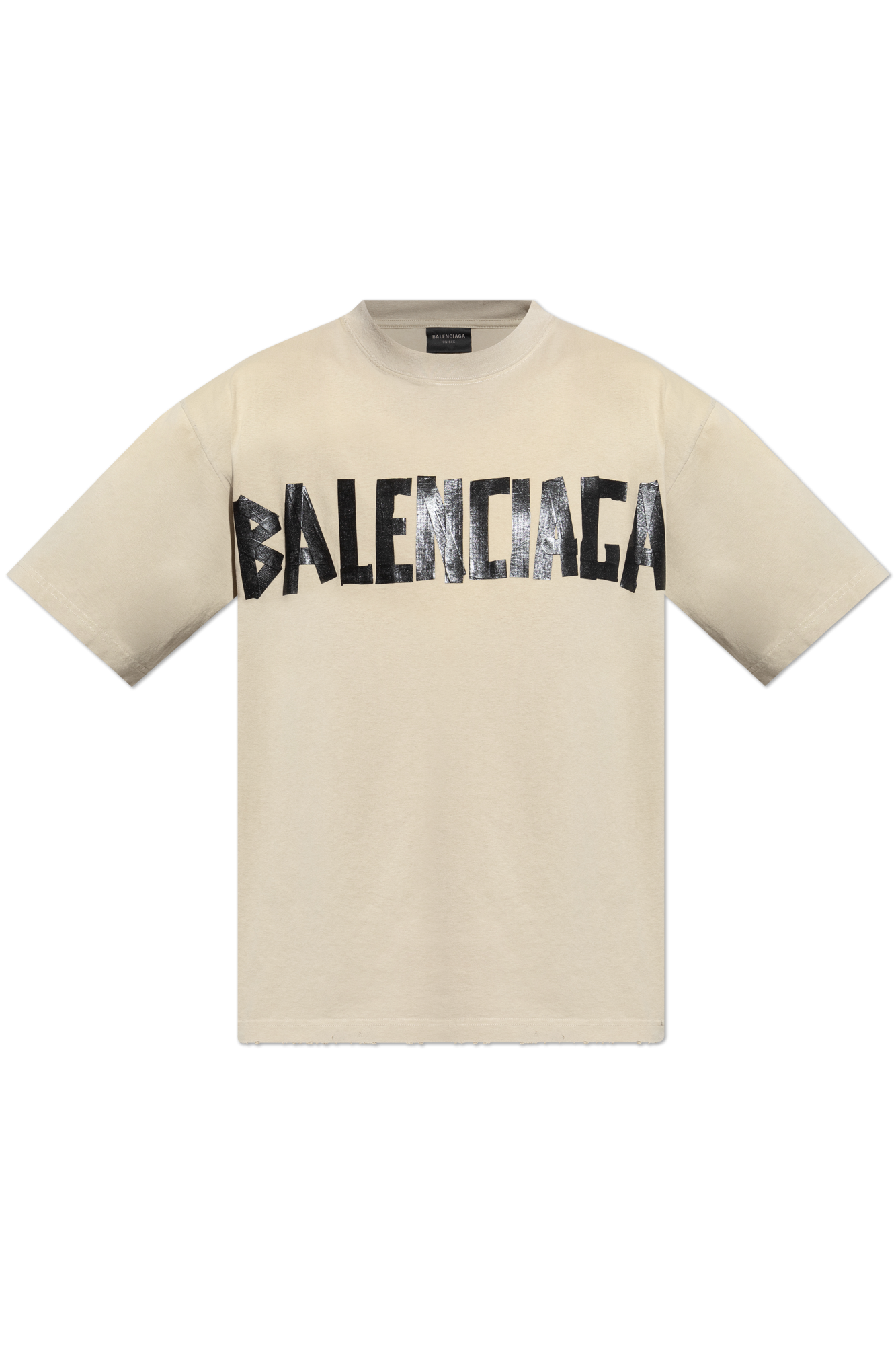Tシャツ・カットソー BALENCIAGA FW25 T-shirts (764235 TSVK19501) Beige T-shirt with a vintage effect Balenciaga - Vitkac AS